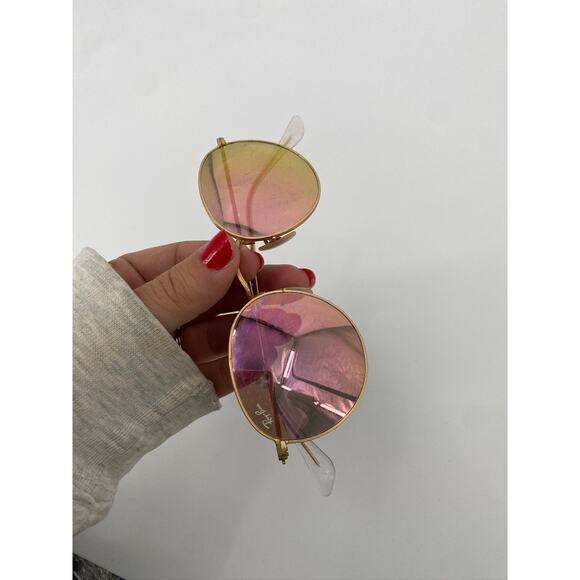 Ray Ban Pink Round Flash Lens Sunglasses main image 7